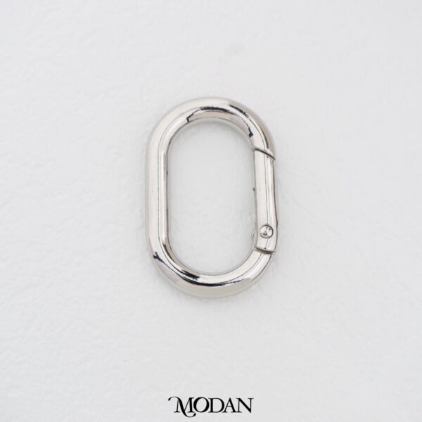 Rectangle Push Carabiner Clasp in Silver