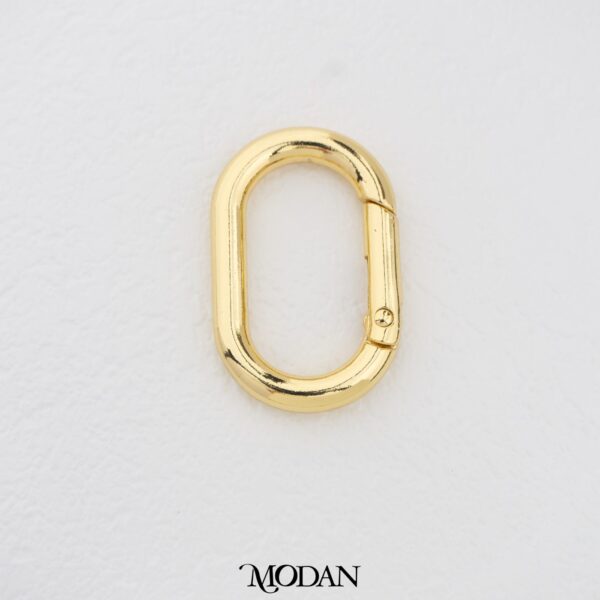Rectangle Push Carabiner Clasp in Gold