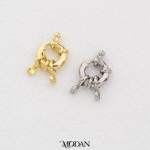 Bolt Ring Carabiner Clasp Pengait Kalung/Gelang Bulat For DIY Jewelry Accessories Making Gold Filled
