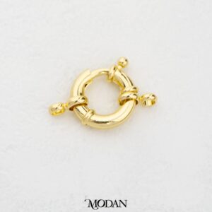 Bolt Ring Carabiner Clasp Pengait Kalung/Gelang Bulat For DIY Jewelry Accessories Making Gold Filled