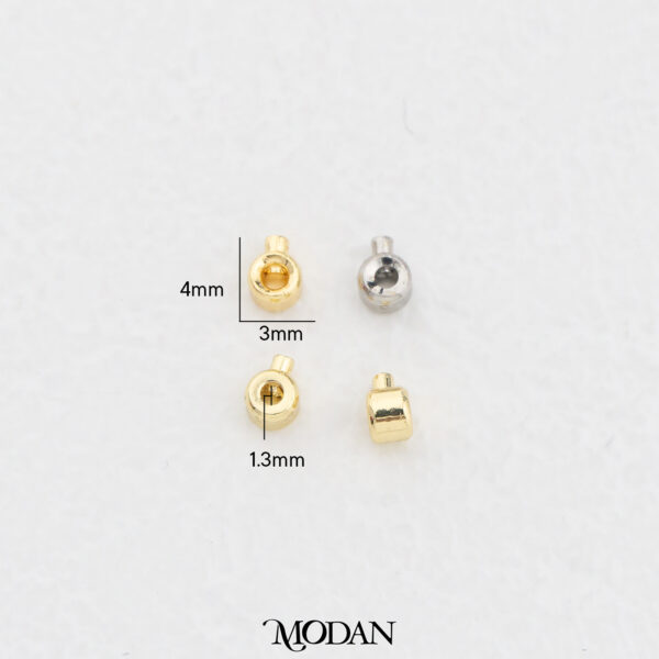 Cord Bead Stopper Crimp Beads Ball Snap Clasp Stopper Merica For DIY Aksesoris Jewelry Making