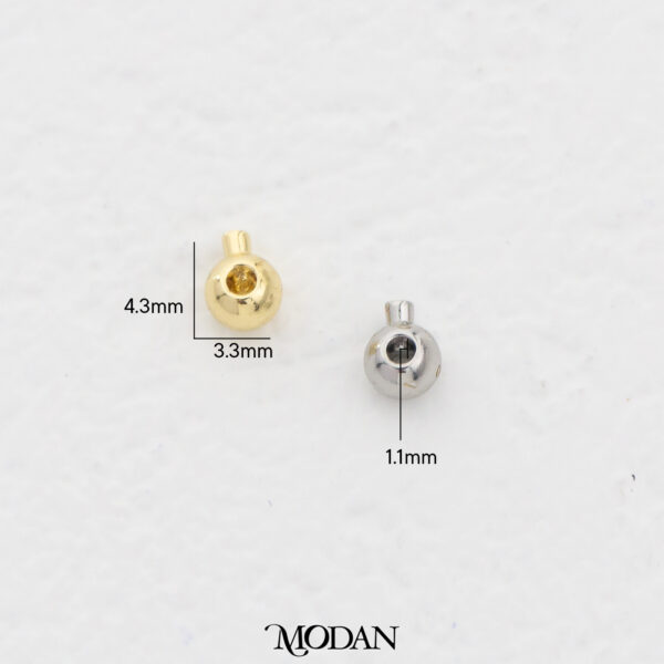 Cord Bead Stopper Crimp Beads Ball Snap Clasp Stopper Merica For DIY Aksesoris Jewelry Making