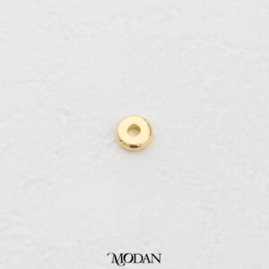 (10pcs) Flat Round Donut Spacer Beads Gold Filled - Manik Pembatas Gelang/Kalung Bentuk Donat Bulat Datar Kecil DIY Jewelry Supplies