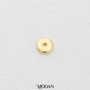(10pcs) Flat Round Donut Spacer Beads Gold Filled - Manik Pembatas Gelang/Kalung Bentuk Donat Bulat Datar Kecil DIY Jewelry Supplies