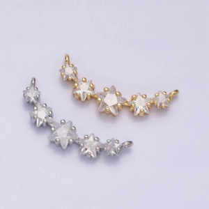 Sparkling Bridal Star Connector for Wedding - Liontin Sambung/Konektor Elegan untuk Gelang/Kalung Pesta 