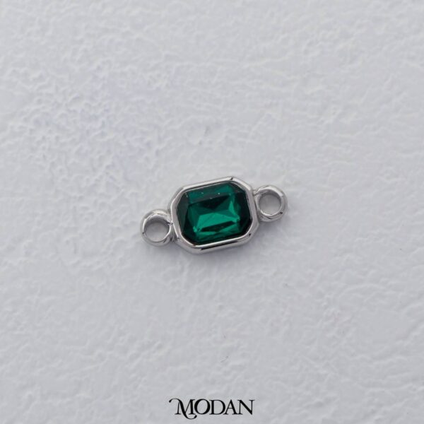 Titanium Colorful Radiant Cut Connector - Liontin Sambung/Konektor Bentuk Persegi Warna-Warni untuk Gelang/Kalung Stainless Steel 