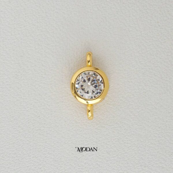 Minimalist Round Circle Bezel Cut Connector - Liontin Sambung/Konektor Bentuk Bulat untuk Gelang/Kalung