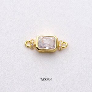 Classic Clear Rectangular Connector - Liontin Sambung/Konektor Bentuk Kotak Persegi untuk DIY Gelang/Kalung 