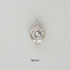 Minimalist Round Circle Bezel Cut Connector - Liontin Sambung/Konektor Bentuk Bulat untuk Gelang/Kalung
