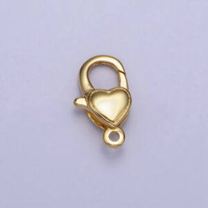 Love Lobster Clasps 24k Gold Filled Hypoallergenic Jewelry Making Supplies Pengait Bentuk Hati Untuk Kalung / Gelang