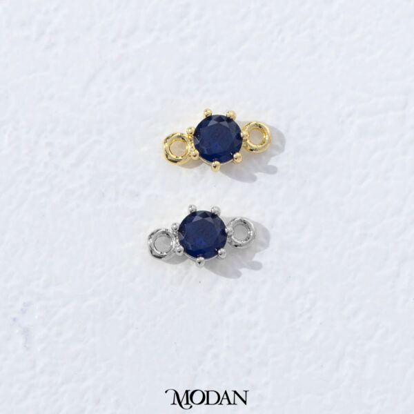 Classic Round Birthstone Connector