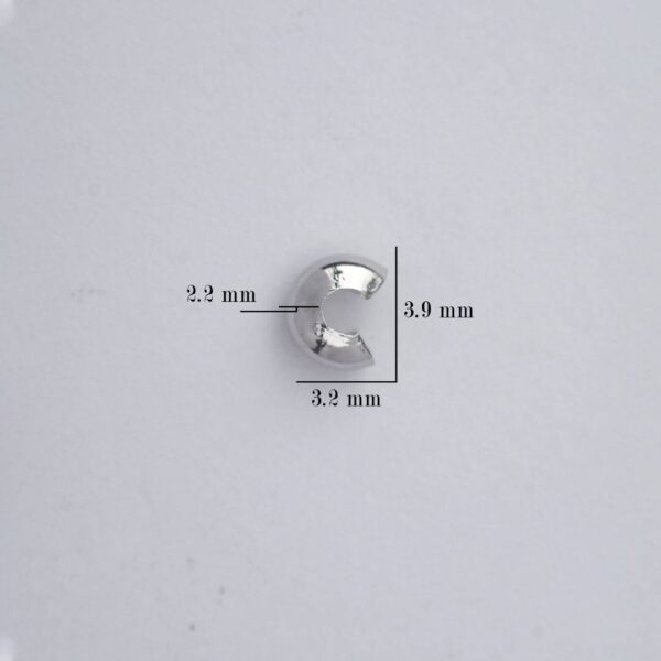 3,2 mm Clamshell Crimp Beads Cover - Kodokan Stopper Ujung Model C For DIY Accessories Jewelry Making