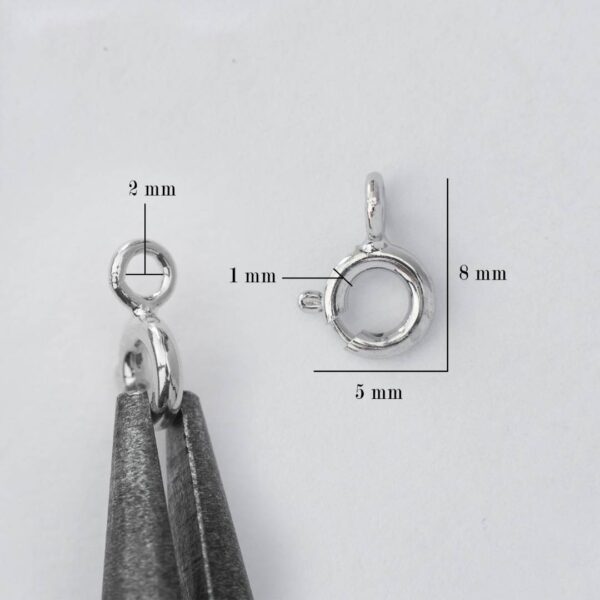 Mini Round Lobster Clasp in Silver