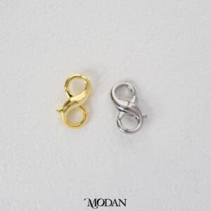 Infinity Double Lobster Clasps Premium 24K Gold Filled Hypoallergenic Jewerly Making Supplies Pengait Kalung / Gelang