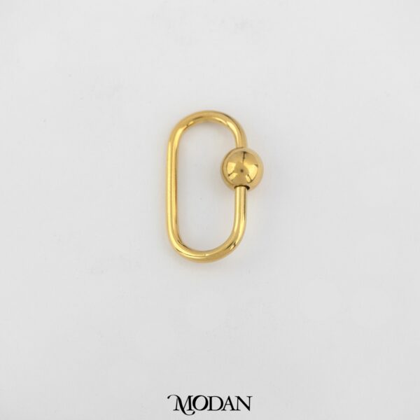 Rectangular Ball Screw Carabiner Clasp - Pengait Kalung/Gelang Karabiner Mekanisme Putar For DIY Jewelry Accessories Making Gold Filled