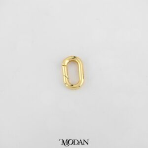 Oval Rectangular Push Clasp Gold