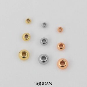 (50pcs) Basic Ball Round Spacer Beads Gold Filled - Manik Pembatas untuk Gelang/Kalung For DIY Jewelry Accessories Making