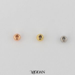 (50pcs) Basic Ball Round Spacer Beads Gold Filled - Manik Pembatas untuk Gelang/Kalung For DIY Jewelry Accessories Making